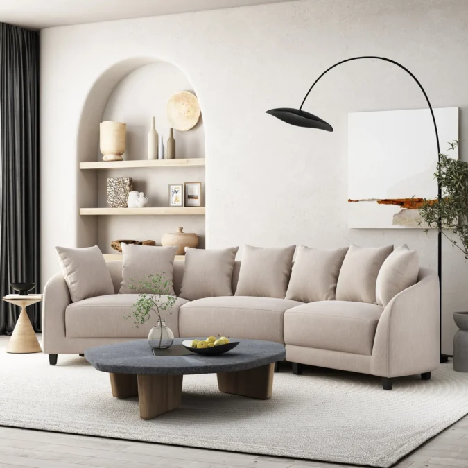 curved sectional sofa