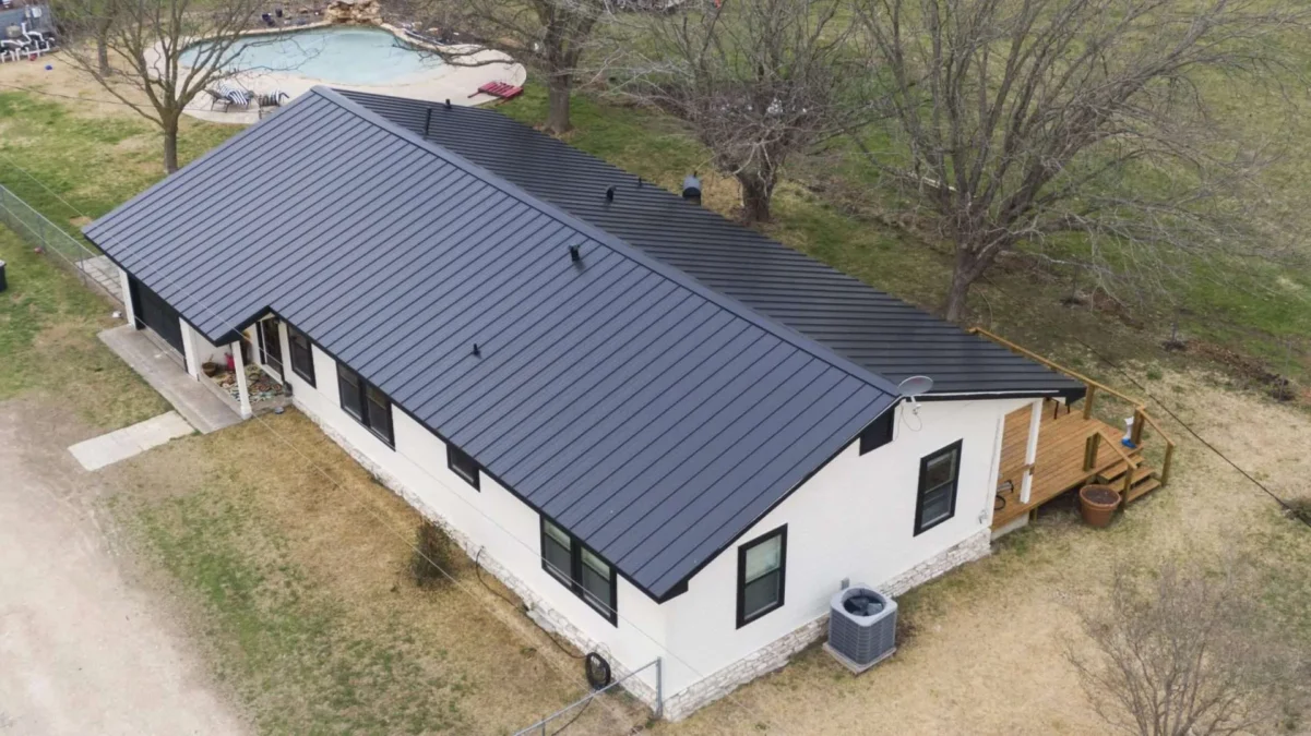 metal roof on single wide trailer