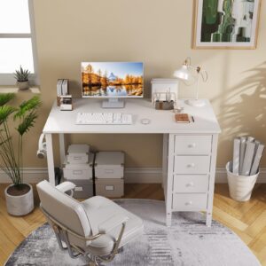 white desk